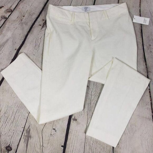 CROWN & IVY Bi Stretch Skinny Jeans Ivory White Pants Slacks Size 6 Petite NWT - Picture 2 of 7